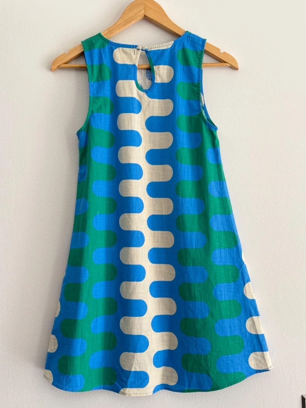 Mr Zimi Margot Mini Dress In Kyma Australian Brand Cotton Vibrant Print Blue